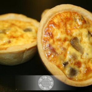 Mini Quiches de Bacon e Cogumelos