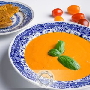 Sopa de Tomate Cherry e Alho Assados